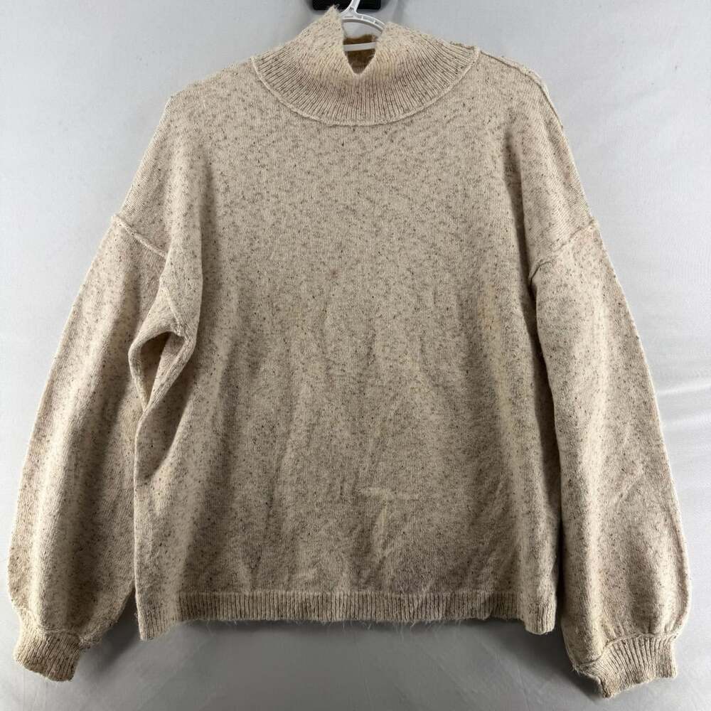 1613 Fate Beige Knit Sweater Size S Long Sleeve Turtleneck